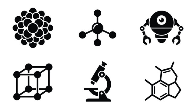 Science Icons &ndash; Chemistry, Biology, and Research Symbols