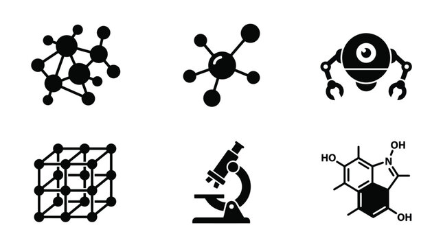Science Icons &ndash; Chemistry, Biology, and Research Symbols