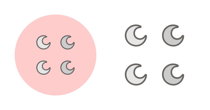 Moon Phases Vector Icon