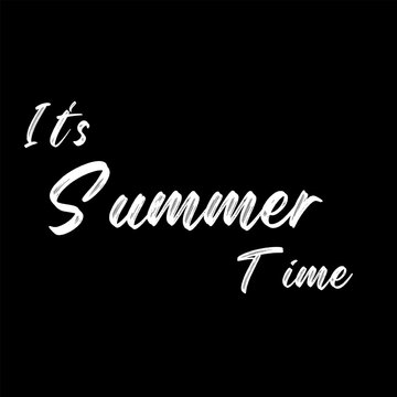 Vector Text Illustration of It's Summer Time.