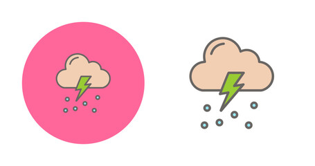 Obraz premium Storm Cloud Vector Icon