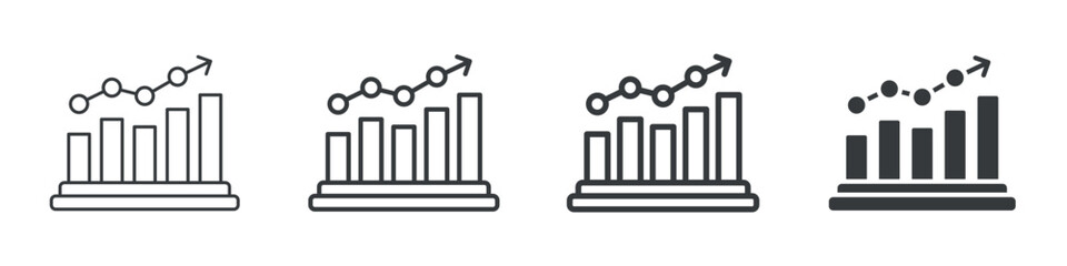Obraz premium Metrics Different Icon Set Simple Style Collection 
