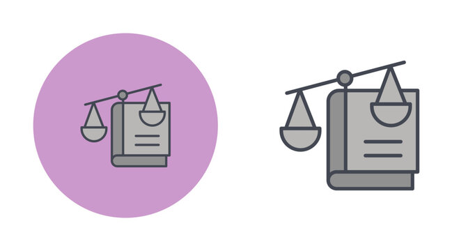 Law Book Vector Icon