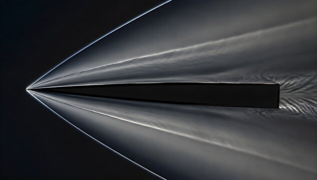 Supersonic Airflow Expansion Fans Visualized Around a Wedge for Advanced Aerodynamics Research and Engineering Education