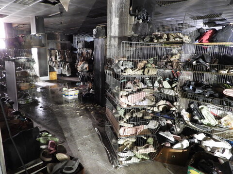 The consequences of the fire in the shopping center in the southern part of the city. The estimated damage is currently 15,000,000 CZK. The case is not closed to this day.