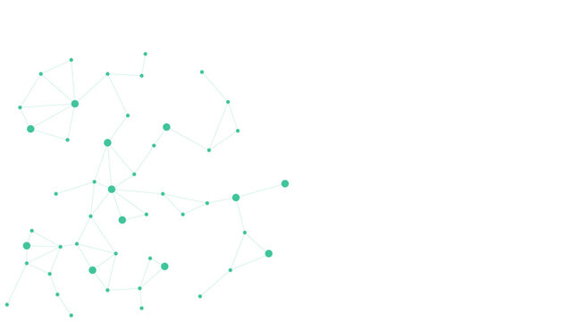 Minimal Connection Lines with Abstract Network Nodes, Digital Technology Mesh Background and Data Communication