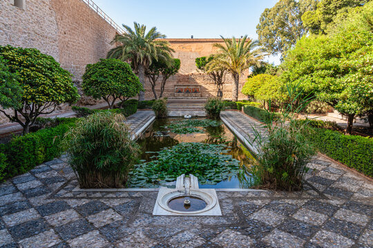 Scenic sight in the marvelous Alcazaba of Almeria, Andalusia, Spain.