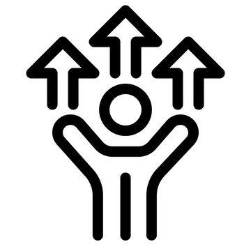 Career Opportunity Person Arrow Line Icon