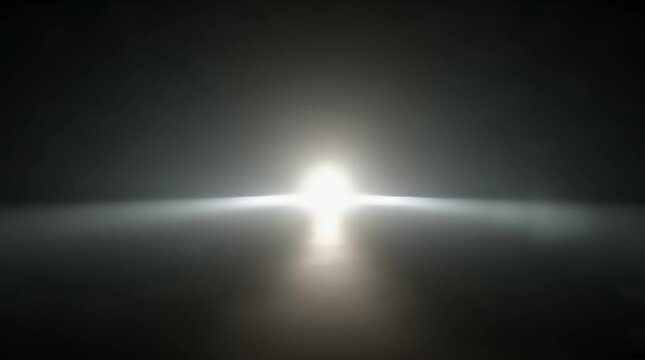 Bright Sunlight Over Horizon Creating Stunning Sunrise Scene