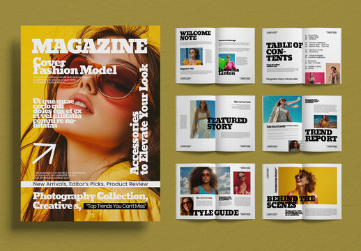 Editorial Fashion Magazine Layout