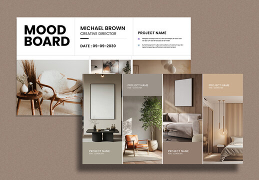 Interior Mood Board Template Layout