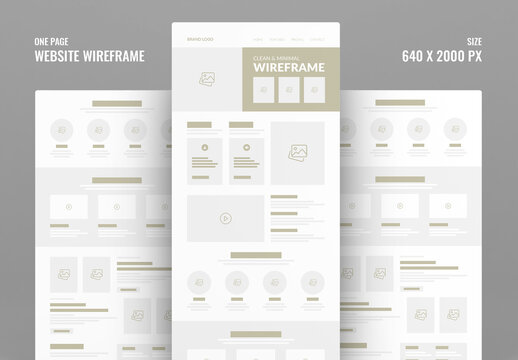 Landing Page Wireframe Template Layout