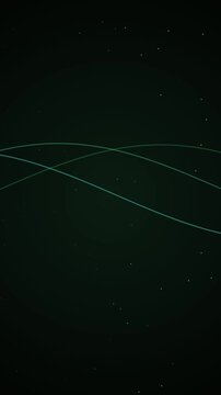 Observing night sky with flowing light lines in dark field