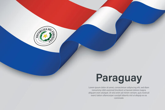 Paraguay Flag Waving Background - National Symbol