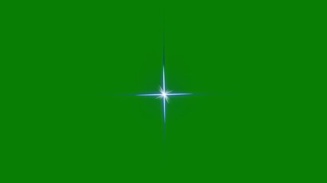 Star twinkling animation, single star glitter, glowing shining twinkle stars, sparkle starry night twinkle animation, retro sparkle particle movement on green screen video. 4K overlay asset template