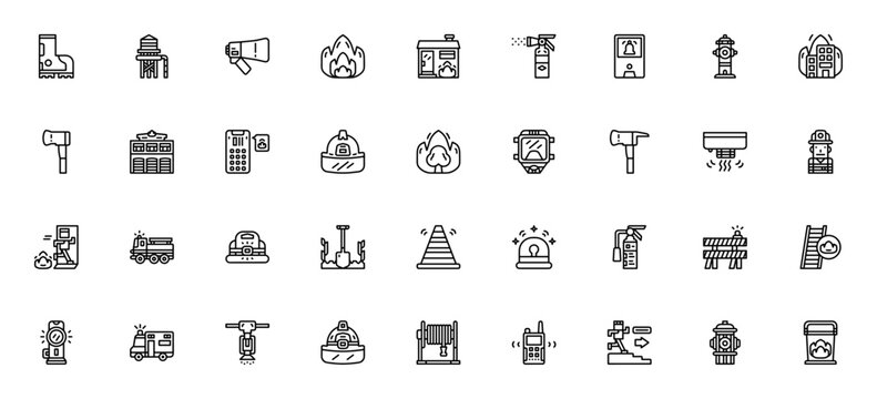 Hipster icon set. Minimal linear vector icons pack. Featuring Walkman, skate, jeans, sunglasses, camera, bicycle, vinyl, guitar, turntable, typewriter, headphones, beanie, and more. Editable stroke.