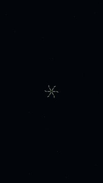 observing a star shaped constellation lines across a dark night sky