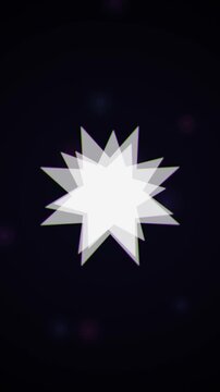 Generic Light Burst with Star Shape in Dark Background