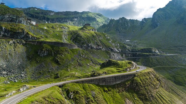 Transfagarasan Mountain Road in Romania with Scenic Valley