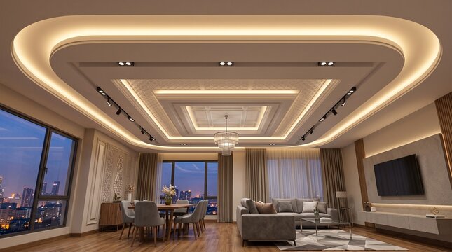 Gypsum POP panel false ceiling 4