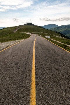 Empty Alpine Road on Transalpina Route in Romania