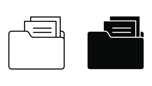 Document folder icon representing digital file storage and data management
