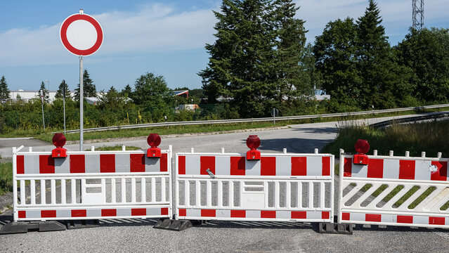 Strassenabsperrung
