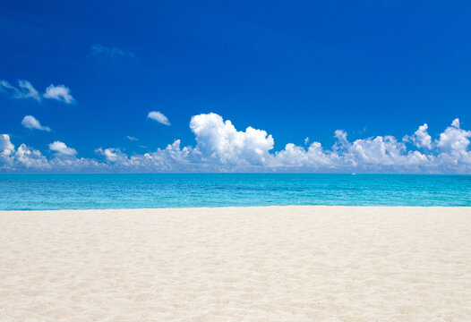 Beach and tropical sea. Beach landscape