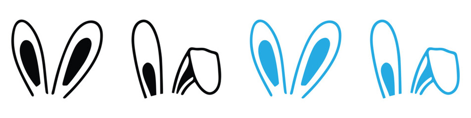 Swim Fins and Diving Mask Icon Set - Snorkeling Equipment, Scuba Diving Gear, Underwater Sports, Line, Glyph and Flat Style Collection Isolated on White Background Vector © TAHERA