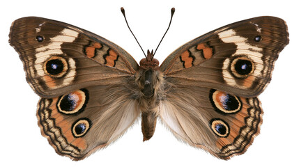 Buckeye Butterfly with Eye Spots and Brown Wings © Lubos