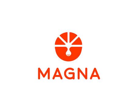 Minimalist logo design featuring a citrus fruit slice combined with a liquid drop. A conceptual logotype for refreshing beverage brands, natural health supplements, and wellness-focused businesses.