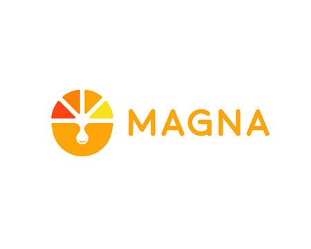 Modern citrus fruit logo featuring coffee cup and juice droplet. An energetic, vitamin-themed logotype for healthy cafes, juice bars, brunch spots, fresh food brands and natural beverage startups.