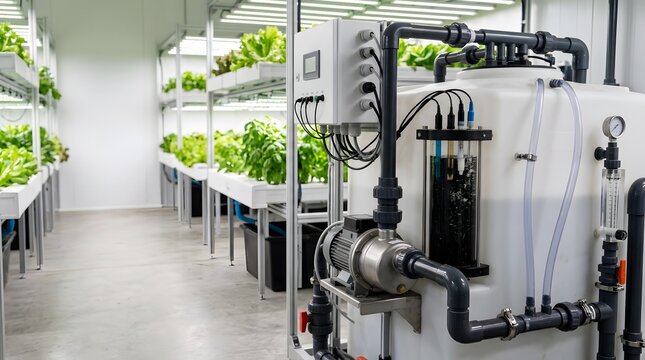 automated agricultural nutrient solution reservoir with integrated circulation system for hydroponic cultivation