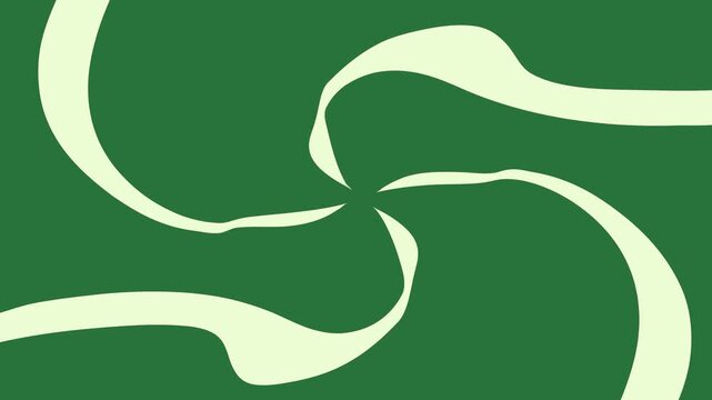 A white bird flying over green field and background with swirls screen leaf propeller on logo small dots backgrounds illustration isolated on green screen background