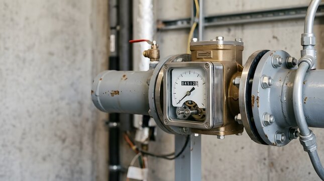 precision agricultural water flow meter installed on main irrigation pipeline for accurate water consumption monitoring and farm efficiency
