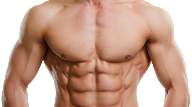 Muscular male torso with defined abs and chest