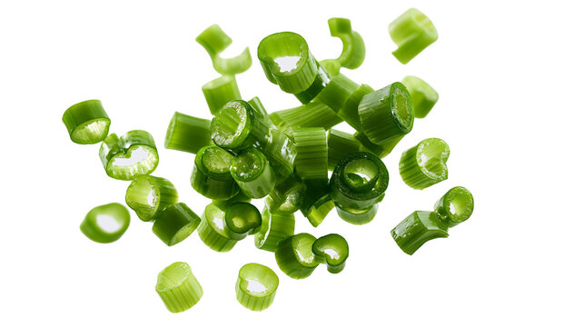 Chopped green onions scattered