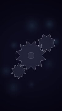 Exploring Abstract Shapes in a Calm Dark Scene with Geometric Stars