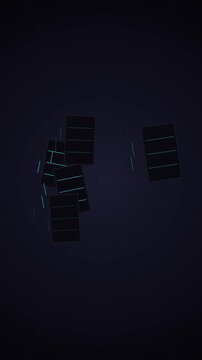 Moving Cards Falling and Scattering in Dark Space