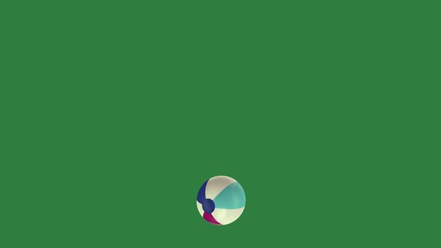 White ball and blue background beach composition backgrounds elements layers depth expression gesture scene movement isolated on green screen background