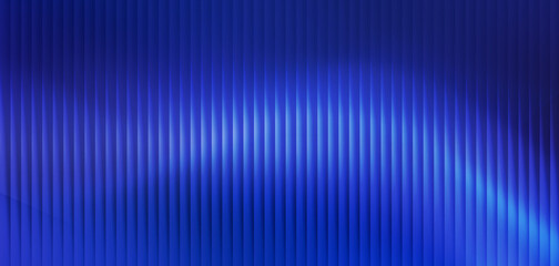 Fototapeta premium An abstract futuristic background featuring a blue gradient, a vertical ribbed texture, and glowing, flowing waves. A modern, high-tech design rendered in vibrant light-blue tones.