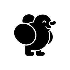 Fototapeta premium Soft Geometric Cartoon Character With Simple Modern Cute Style Vector illustration