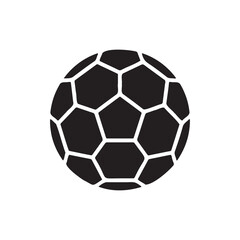 Fototapeta premium Soccer ball vector icon for sports and athletics with football athletic activity isolated equipment