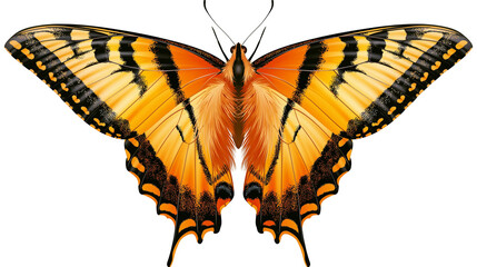 Orange and black butterfly with detailed wings © Lena