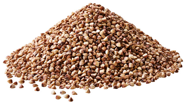 Heap of raw buckwheat groats