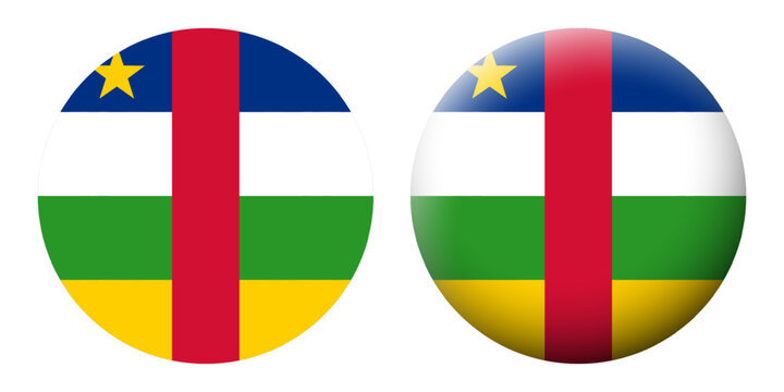 Vector illustration of Central African Republic flag set on transparent background