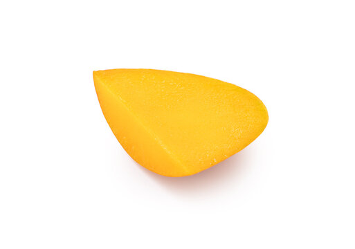Fresh ripe mango fruit isolated on white background with clipping path