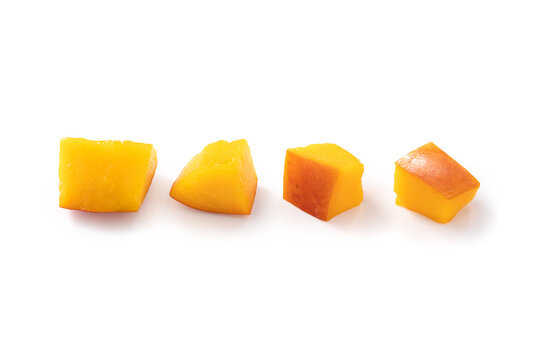 Fresh ripe mango fruit isolated on white background with clipping path