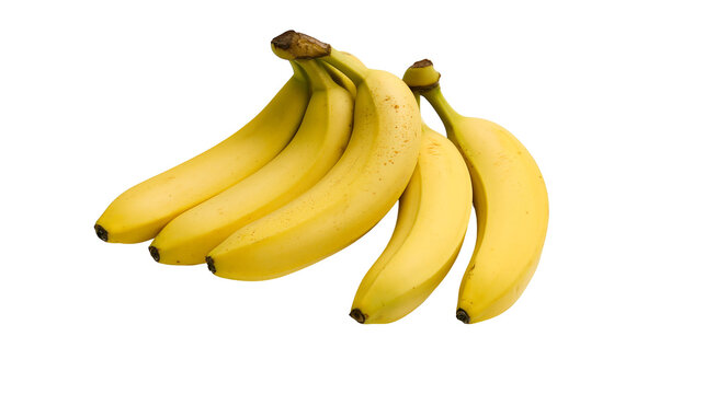 Bunch of ripe yellow bananas with brown spots