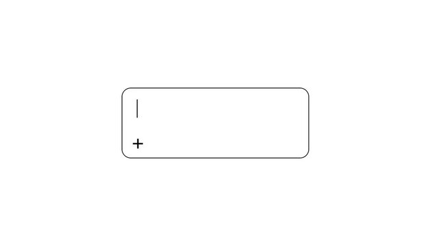 expanding text input field animation with typing effect and send button ui motion graphic.